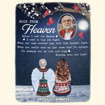 Memorial Blanket Hugs From Heaven - Personalized Memory Photo Blanket