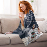 Memorial Blanket Hugs From Heaven - Personalized Memory Photo Blanket