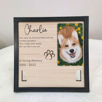 Memorial Dog Collar Frame - Personalized Photo Pet Loss Frame