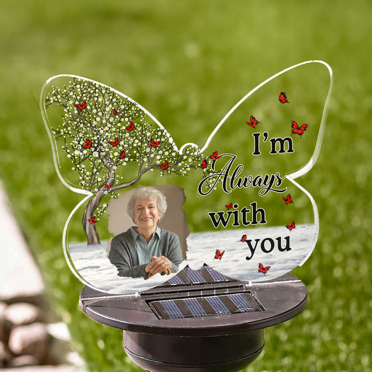 Memorial I Am Always With You - Personalized Photo Solar Light