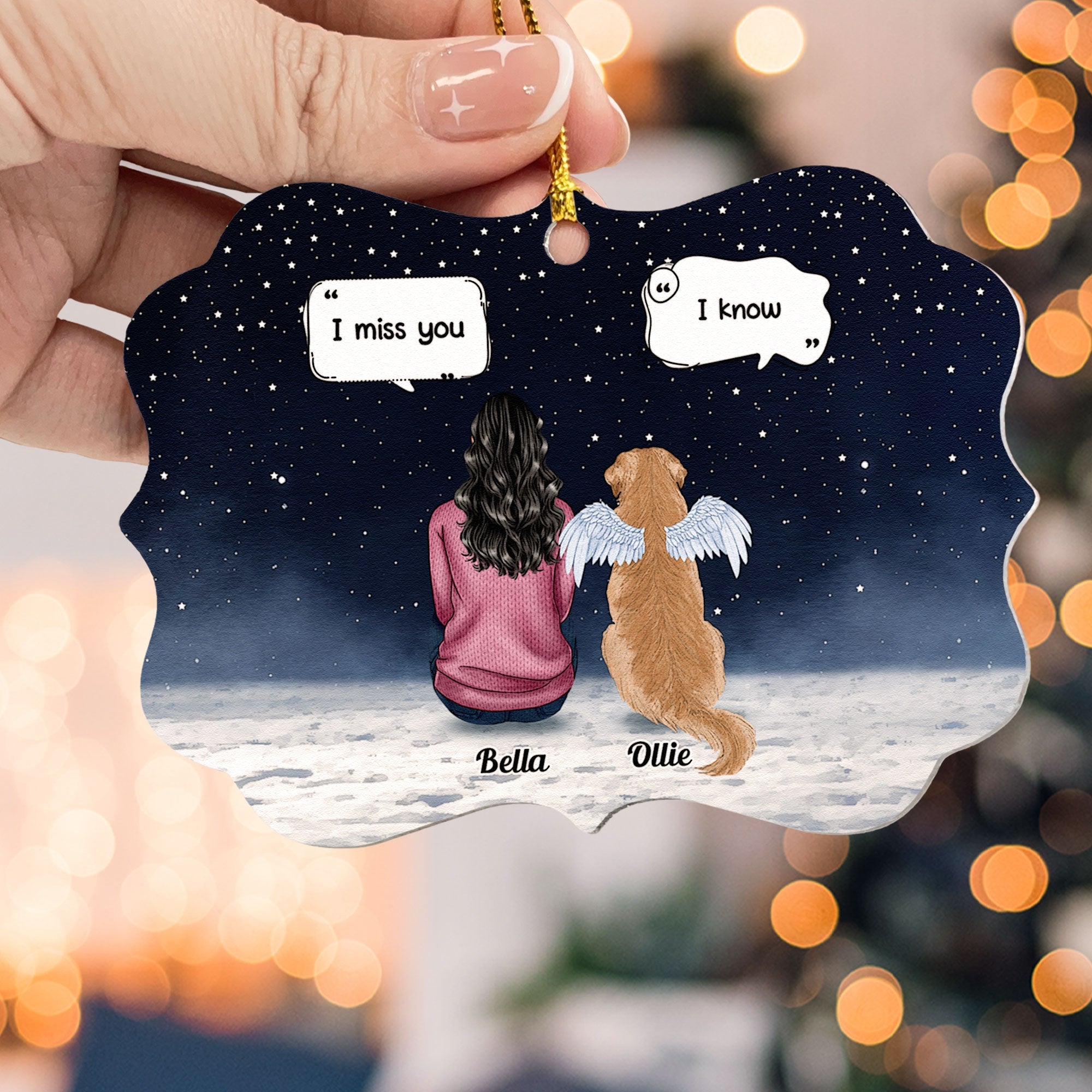 Memorial Pet - Personalized Alumium/wooden Ornament - Christmas, Memorial, Loving Gift For Pet Loss Owners, Dog Mom, Dog Dad, Cat Mom, Cat Lover, Dog Lover