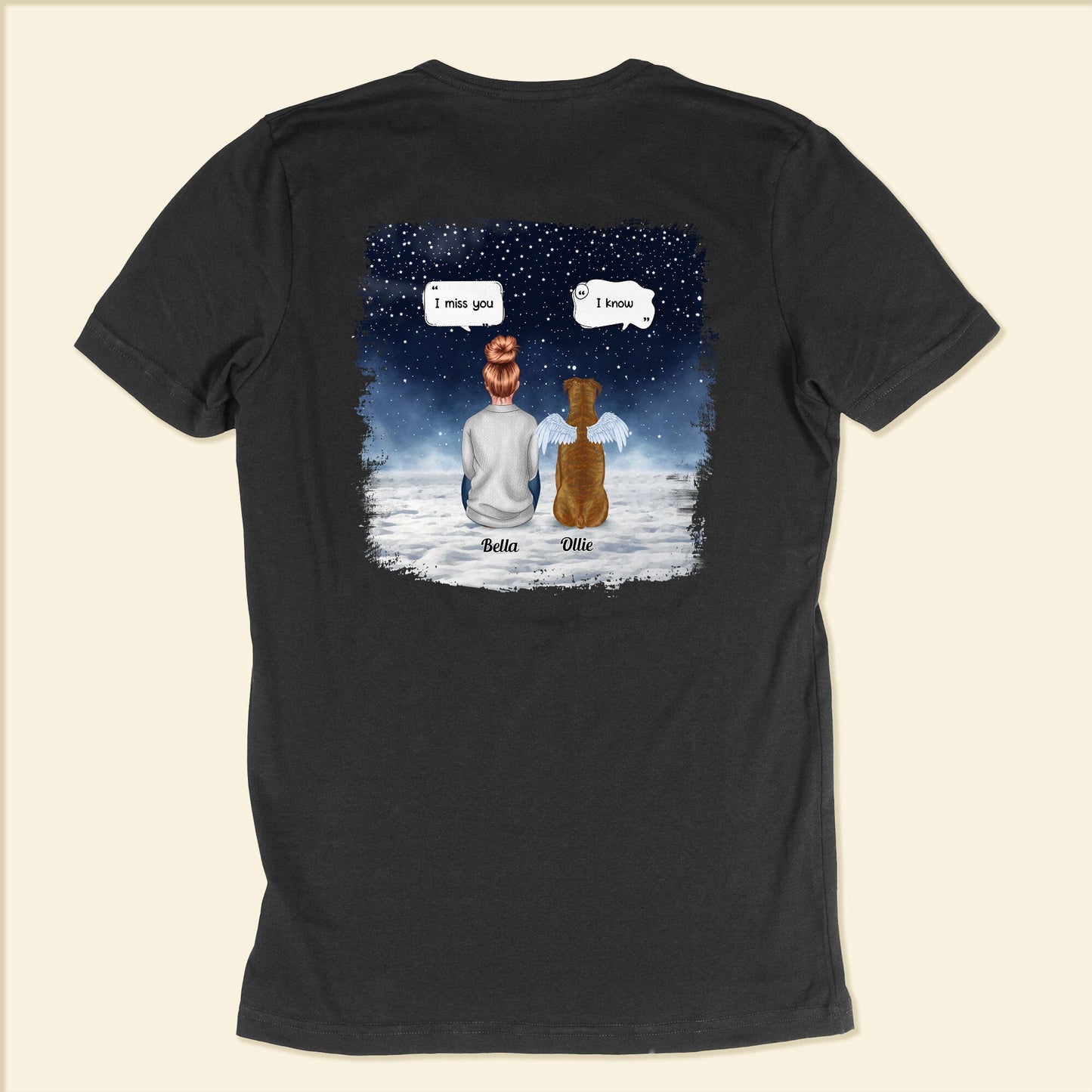 Memorial Pet - Personalized Back Printed Shirt - Christmas, Memorial, Loving Gift For For Pet Loss Owners, Dog Mom, Dog Dad, Cat Mom, Cat Lover, Dog Lover