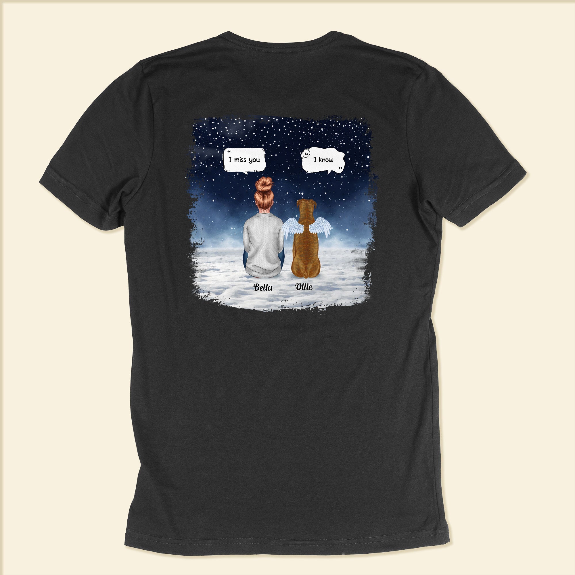 Memorial Pet - Personalized Back Printed Shirt - Christmas, Memorial, Loving Gift For For Pet Loss Owners, Dog Mom, Dog Dad, Cat Mom, Cat Lover, Dog Lover