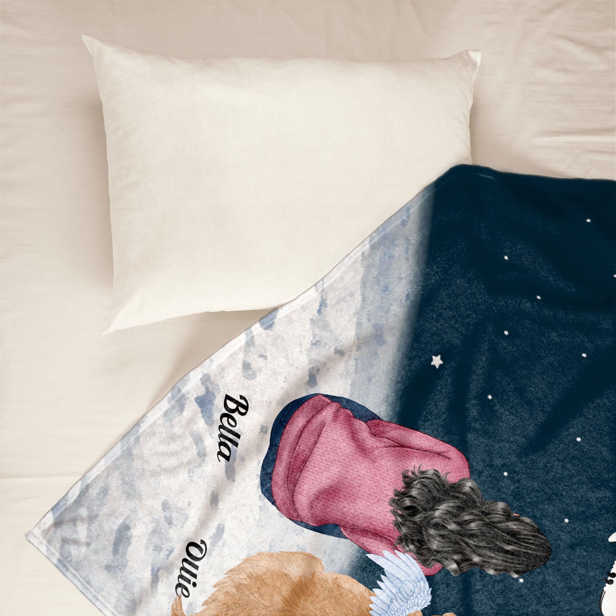 Memorial Pet - Personalized Blanket - Christmas, Memorial, Loving Gift For Pet Loss Owners, Dog Mom, Dog Dad, Cat Mom, Cat Lover, Dog Lover