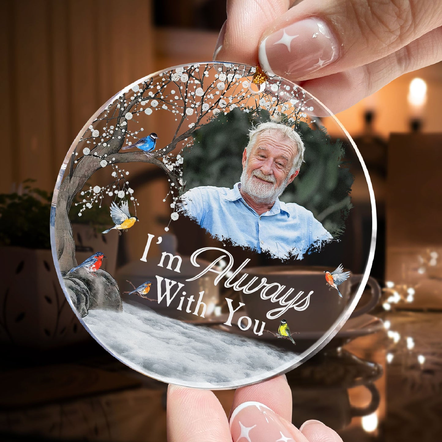 Memorial Gift I'm Always With You - Personalized Memorial Photo Ornament