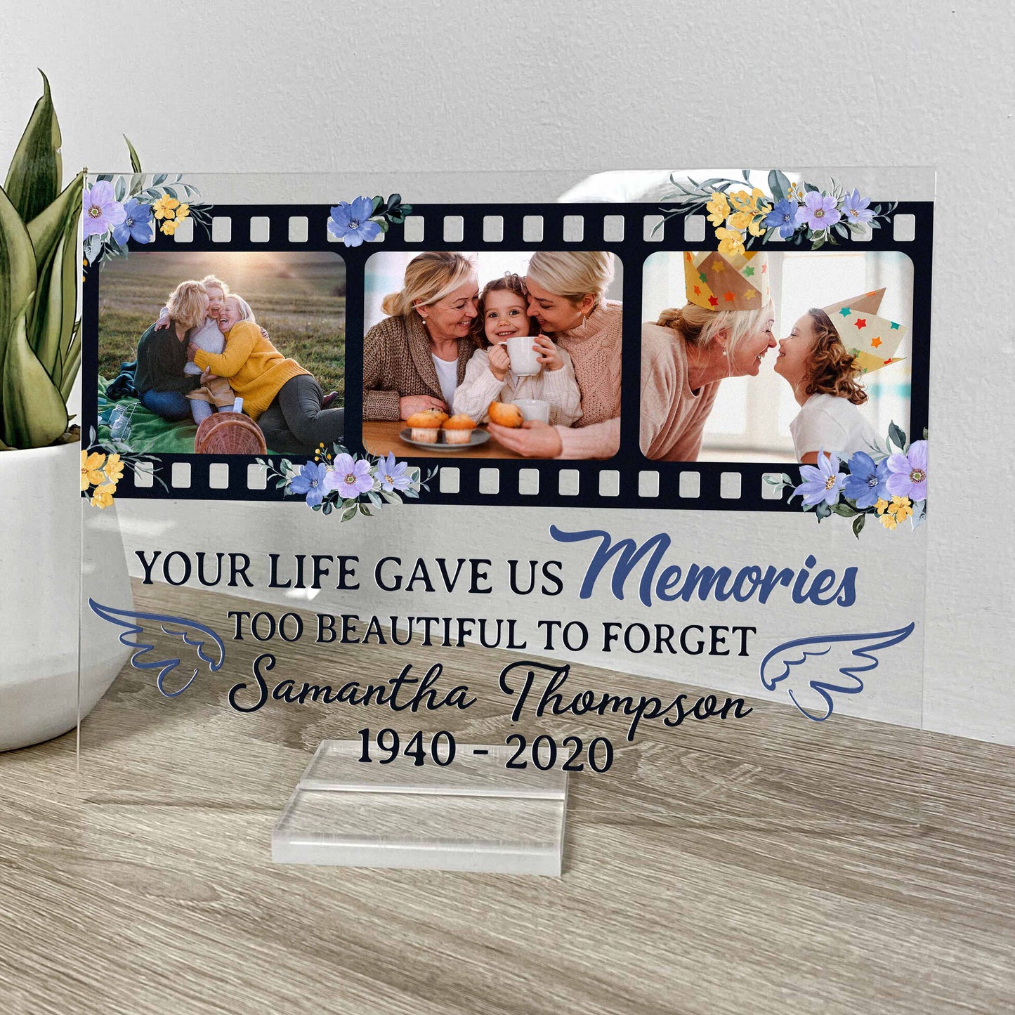 Memories Too Beautiful To Forget - Personalized Acrylic Plaque