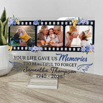 Memories Too Beautiful To Forget - Personalized Acrylic Plaque
