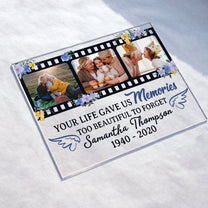 Memories Too Beautiful To Forget - Personalized Acrylic Plaque