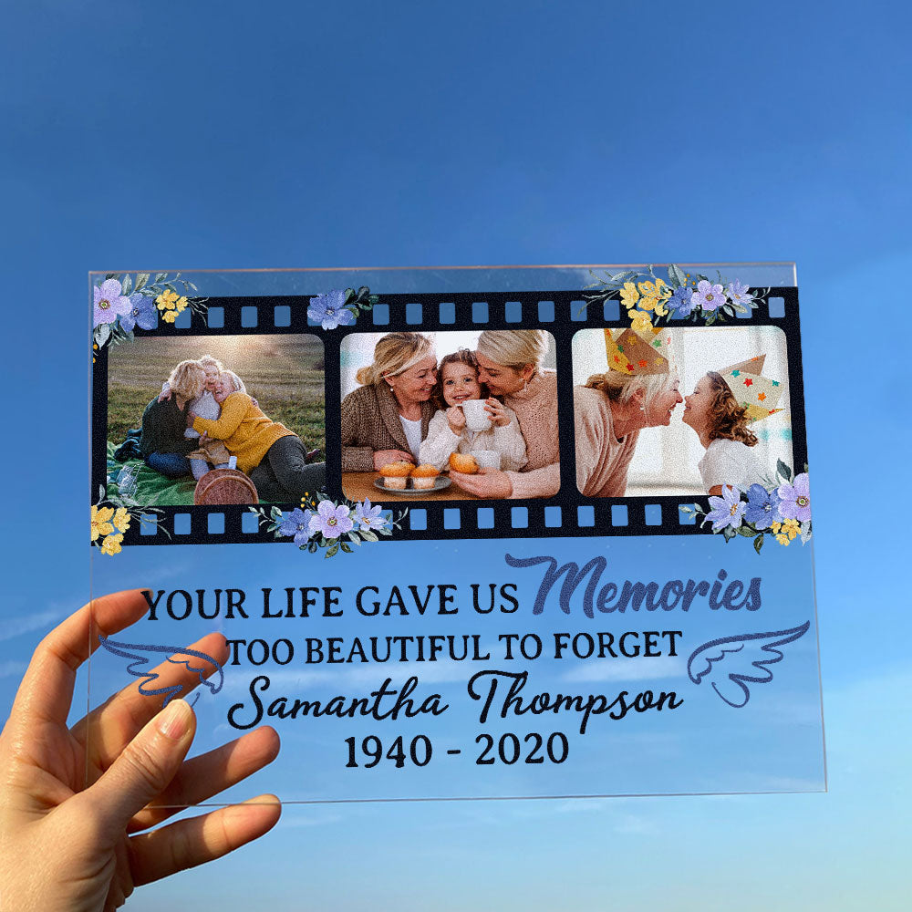 Memories Too Beautiful To Forget - Personalized Acrylic Plaque