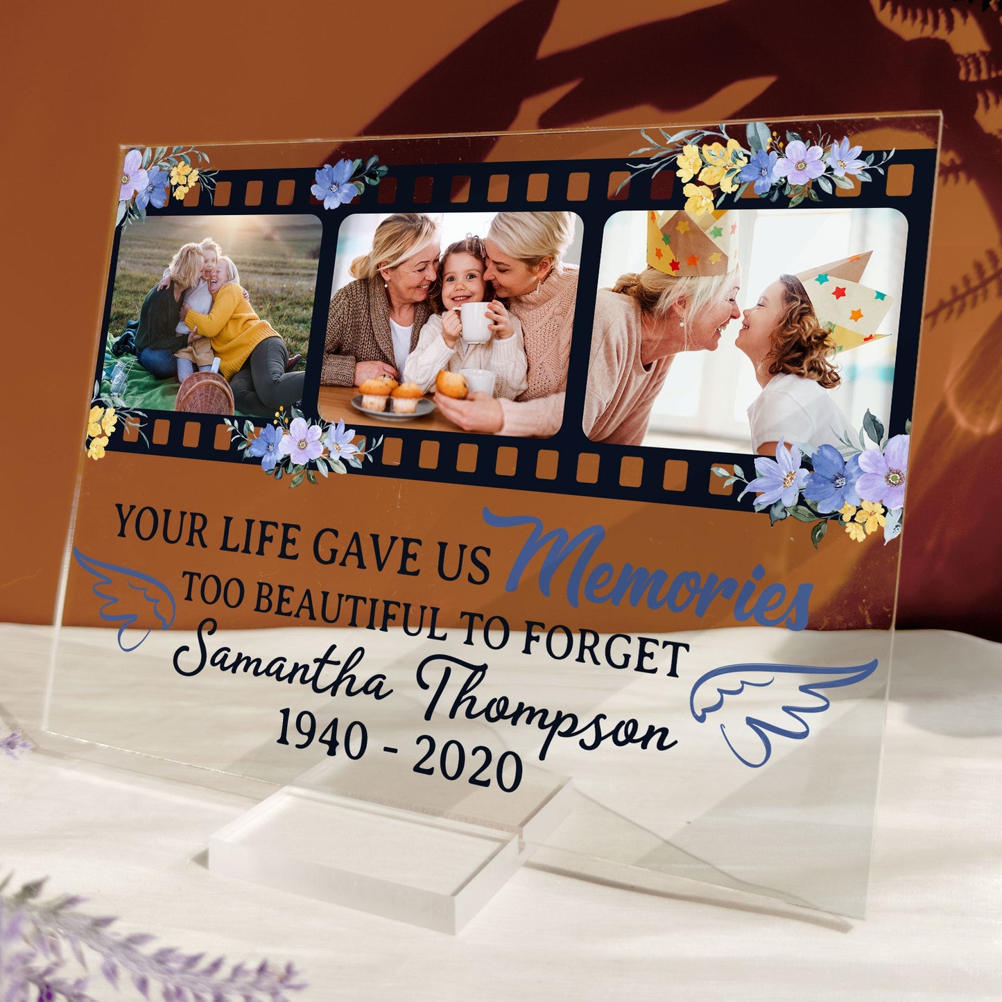 Memories Too Beautiful To Forget - Personalized Acrylic Plaque