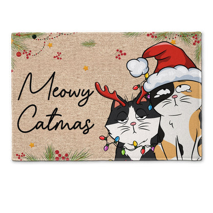 Meowy Catmas - Personalized Doormat