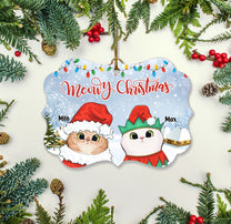 Meowy Christmas - Personalized Aluminum Ornament