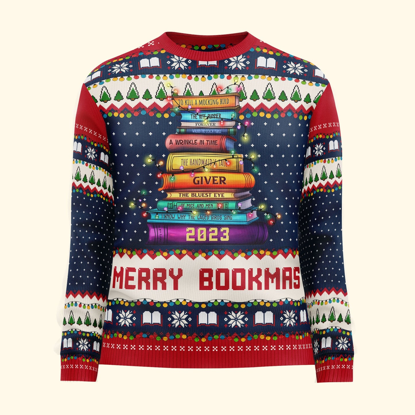 Merry Bookmas - Personalized Ugly Sweater