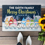 Merry Christmas - Personalized Doormat - Christmas, Loving, Home Decor Gift For Family