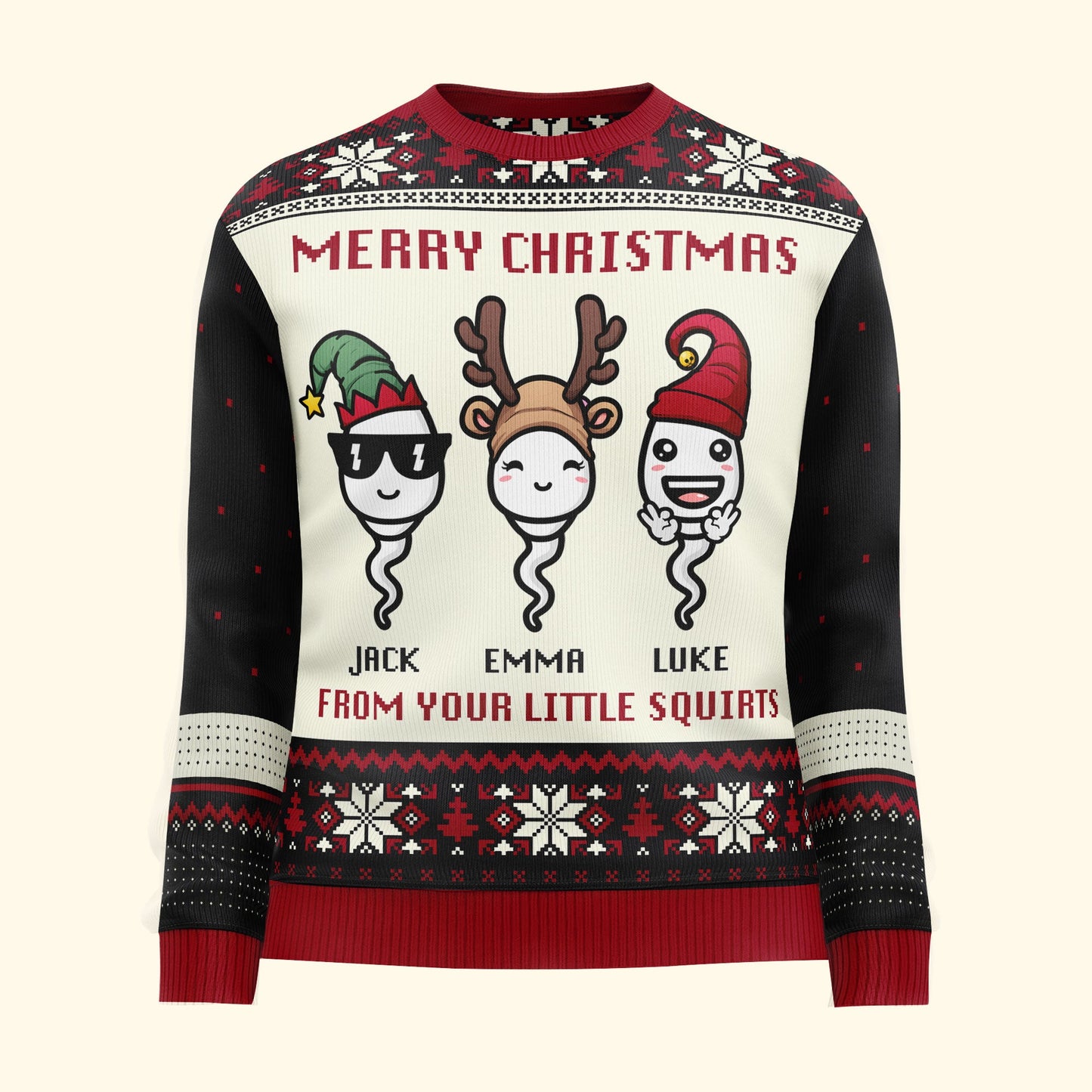 Merry Christmas From Your Little Squirts - Personalized Ugly Sweater