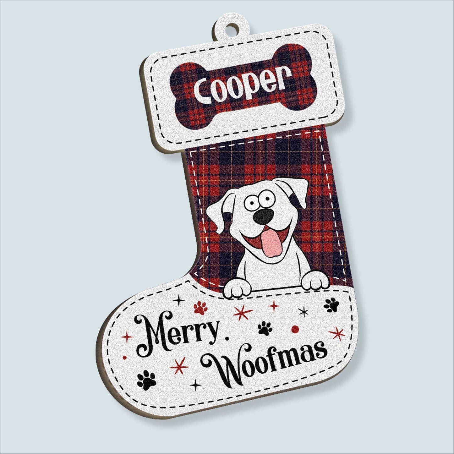 Merry Christmas - Personalized Custom Shaped Wooden Ornament