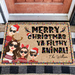 Merry Christmas Ya Filthy Animal! - Personalized Doormat