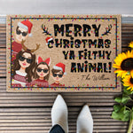 Merry Christmas Ya Filthy Animal! - Personalized Doormat