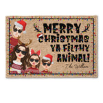 Merry Christmas Ya Filthy Animal! - Personalized Doormat