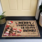 Merry Christmas Ya Filthy Animal! - Personalized Doormat