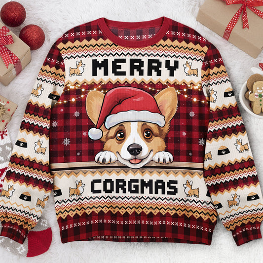 Merry Corgmas - Personalized Ugly Sweater