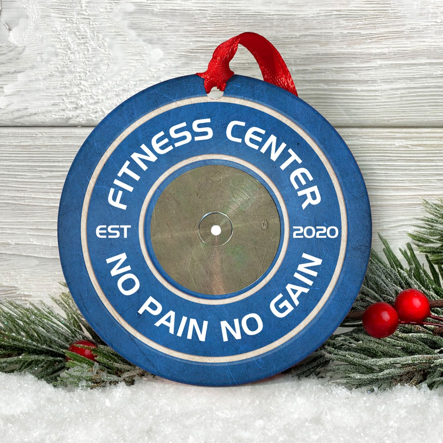 Personalized Weight Lifting Ornaments for Christmas Tree - Workout Ornament, Weight Lifter Ornament, Barbell Ornament, Gym Ornament, Fitness Ornament