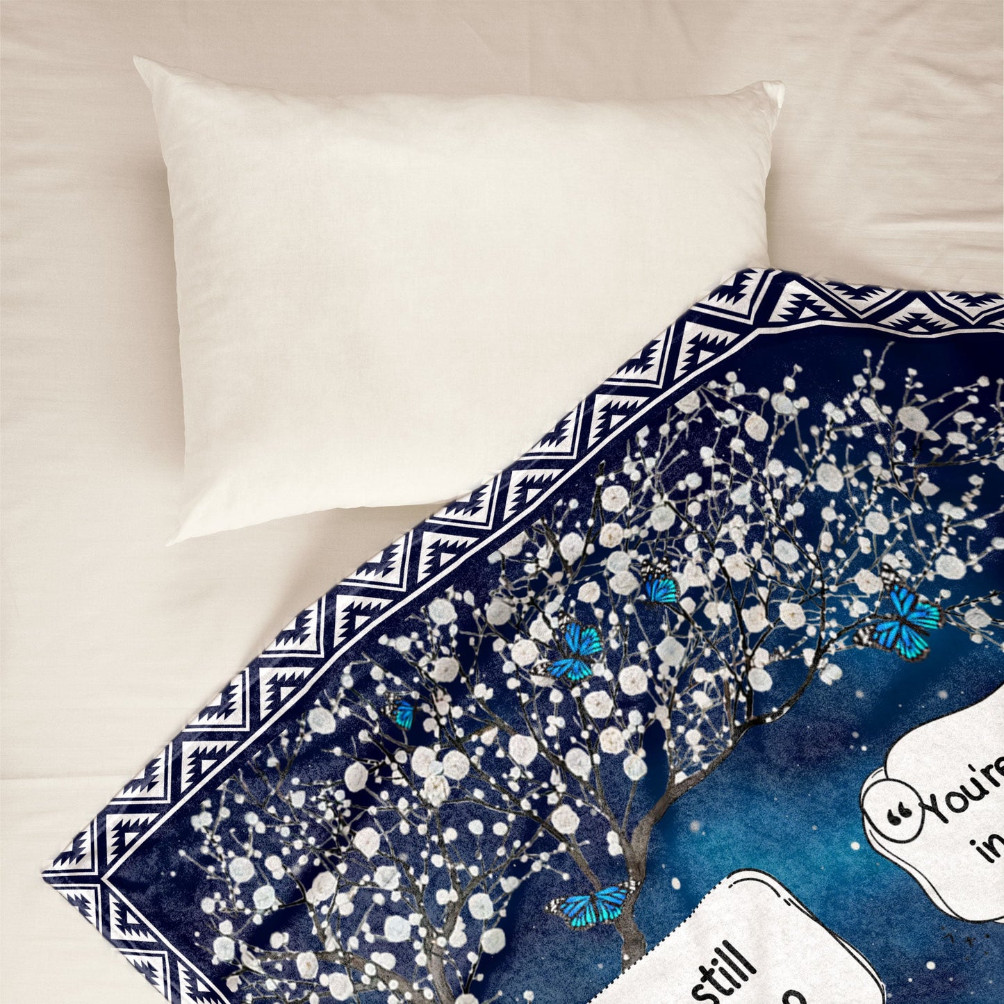 Message From Heaven - Personalized Blanket - Memorial, Loving, Christmas Gift For Family With Lost Ones, Children, Grandkids, Siblings, Cousins