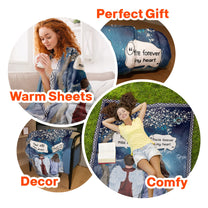 Message From Heaven - Personalized Blanket - Memorial, Loving, Christmas Gift For Family With Lost Ones, Children, Grandkids, Siblings, Cousins