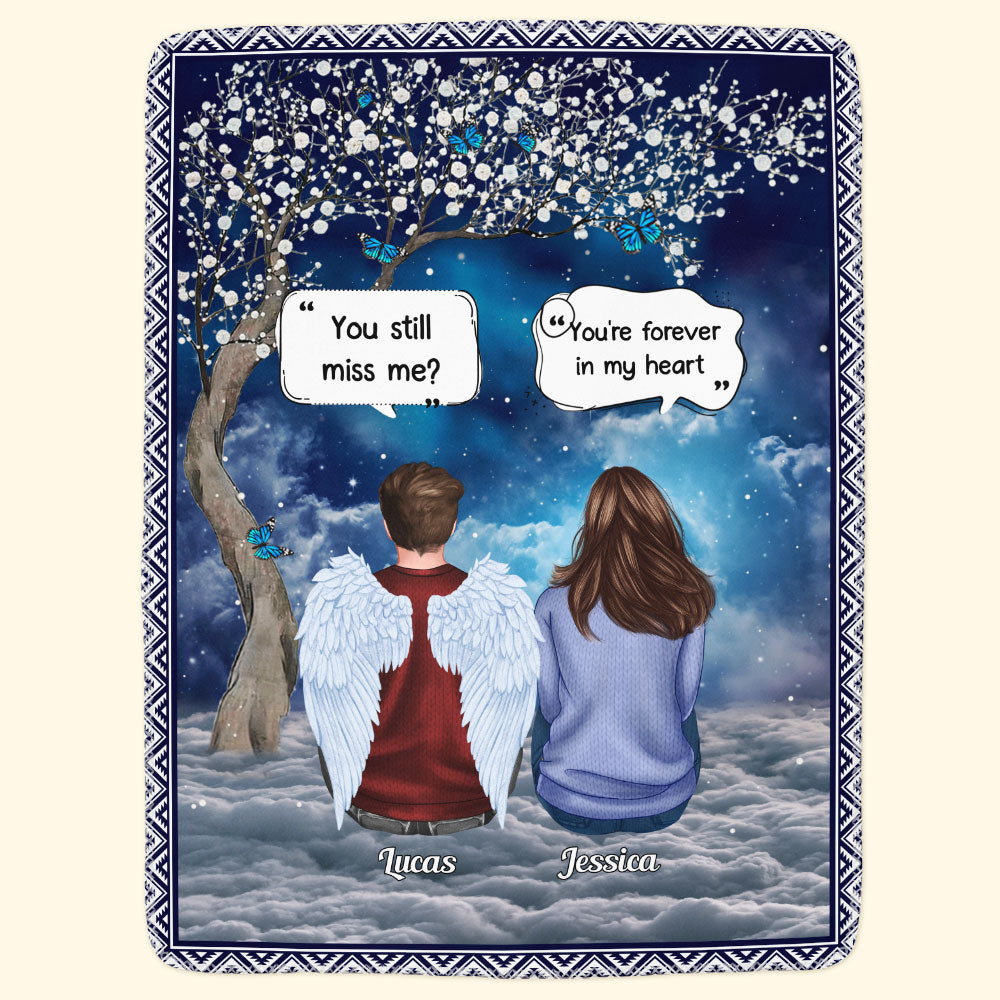 Message From Heaven - Personalized Blanket - Memorial, Loving, Christmas Gift For Family With Lost Ones, Children, Grandkids, Siblings, Cousins