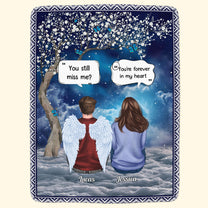 Message From Heaven - Personalized Blanket - Memorial, Loving, Christmas Gift For Family With Lost Ones, Children, Grandkids, Siblings, Cousins