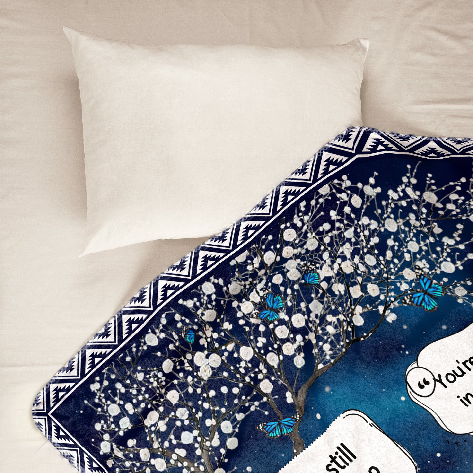 Message From Heaven - Personalized Blanket - Memorial, Loving, Christmas Gift For Family With Lost Ones, Children, Grandkids, Siblings, Cousins