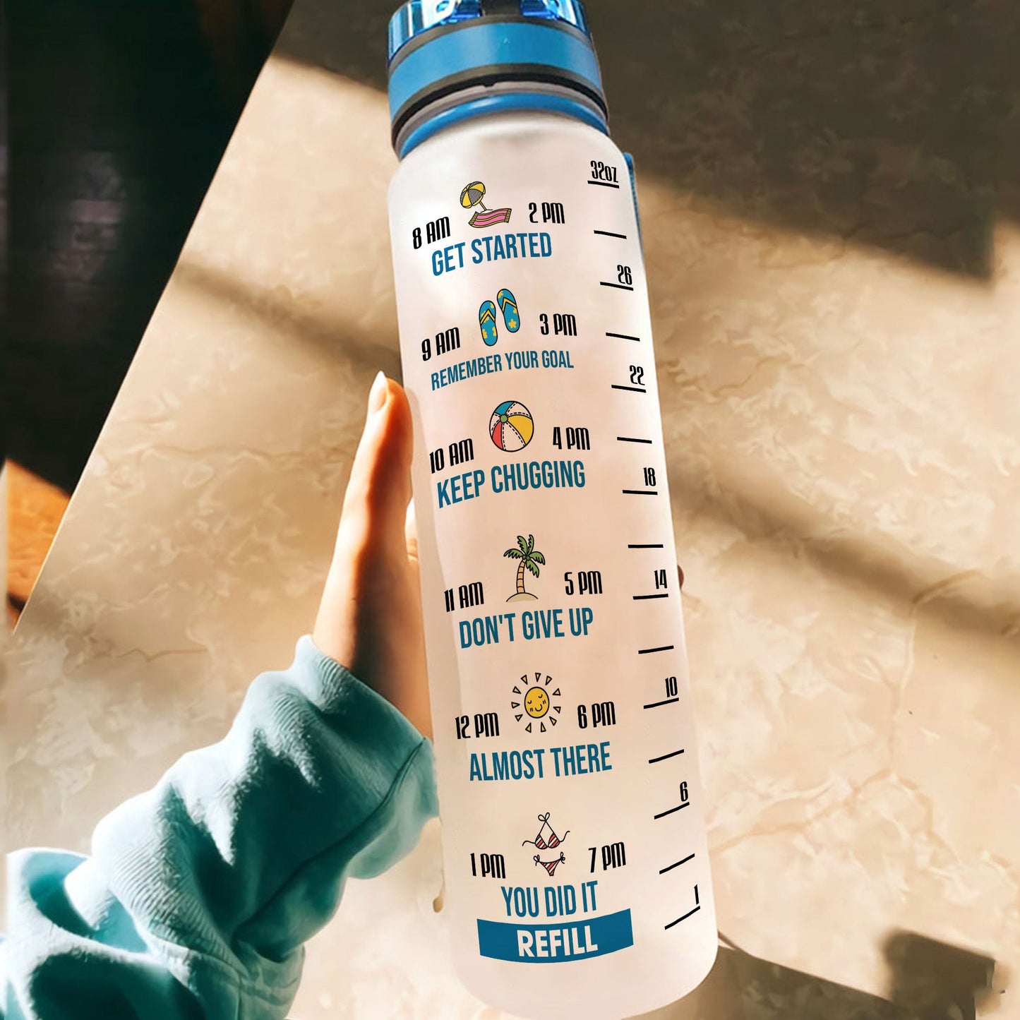 Might Be Water - Personalized Water Tracker Bottle - Bikini Girl