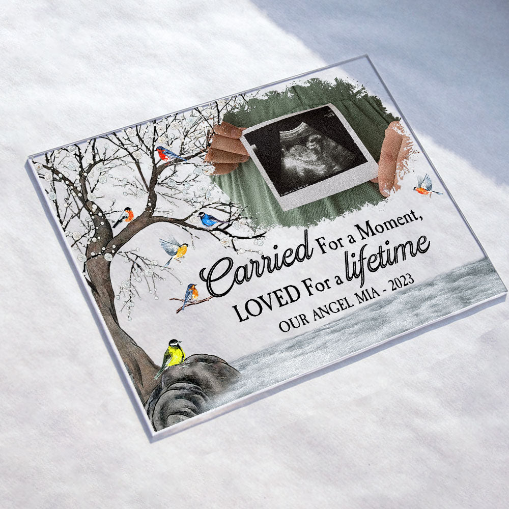 Miscarriage Memorial Gift Baby Loss Gift - Personalized Acrylic Photo Plaque