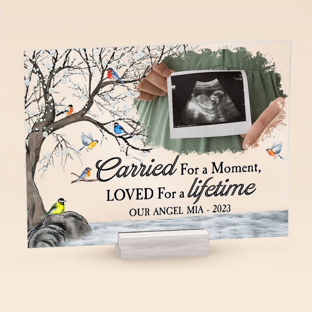 Miscarriage Memorial Gift Baby Loss Gift - Personalized Acrylic Photo Plaque