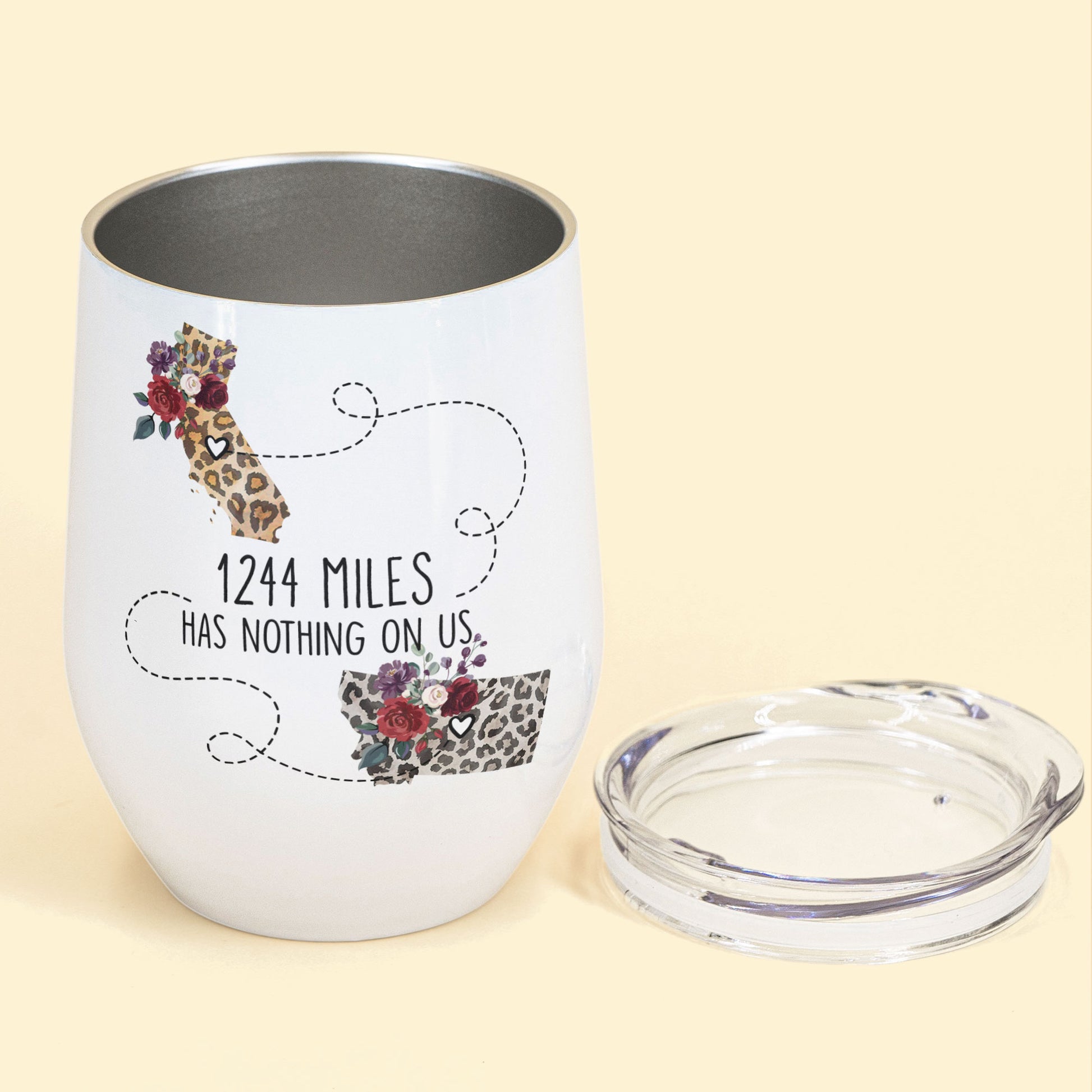Miss Your Face - Personalized Wine Tumbler - Birthday Gift For Long Distance Friendship, Besties, Sisters