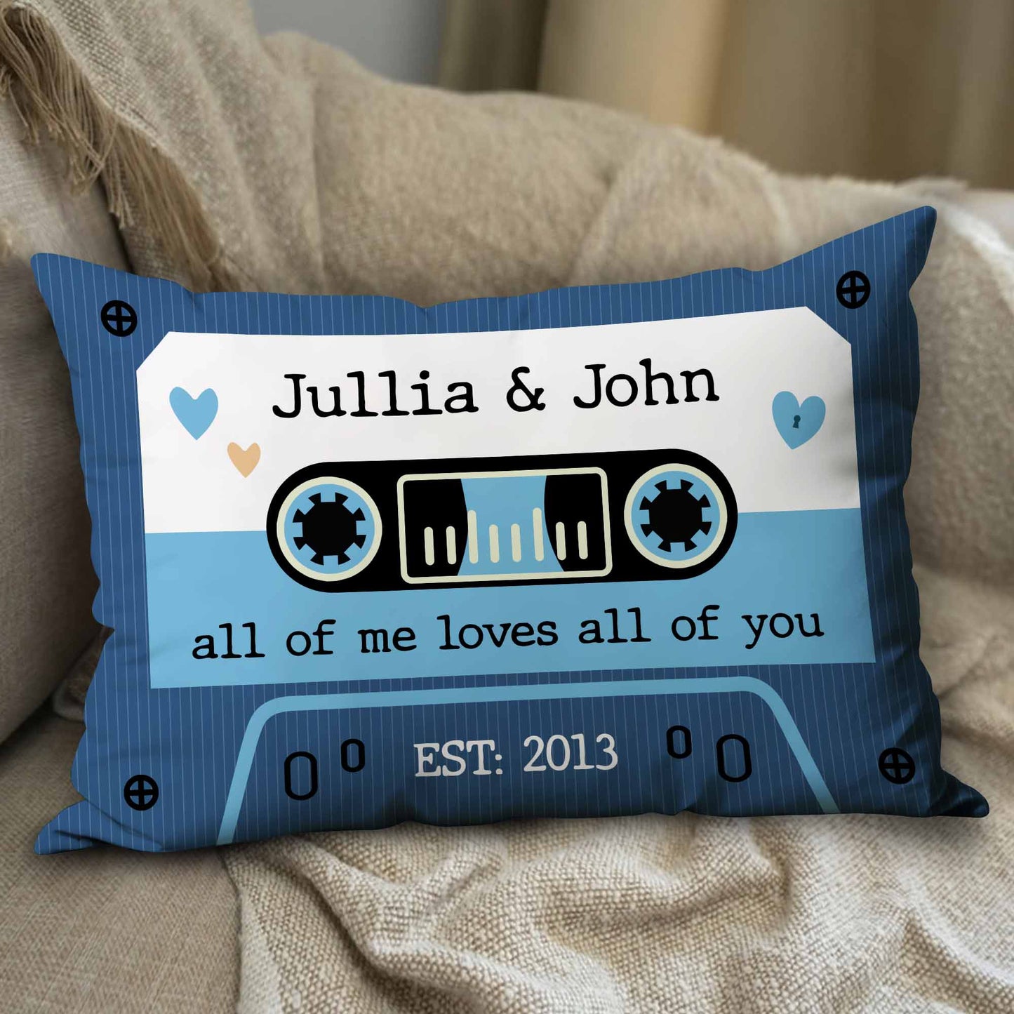 Mixtape Love - Personalized Custom Shaped Pillow