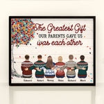 First My Brothers & Sisters, Forever My Friends - Personalized Poster - Family Hugging