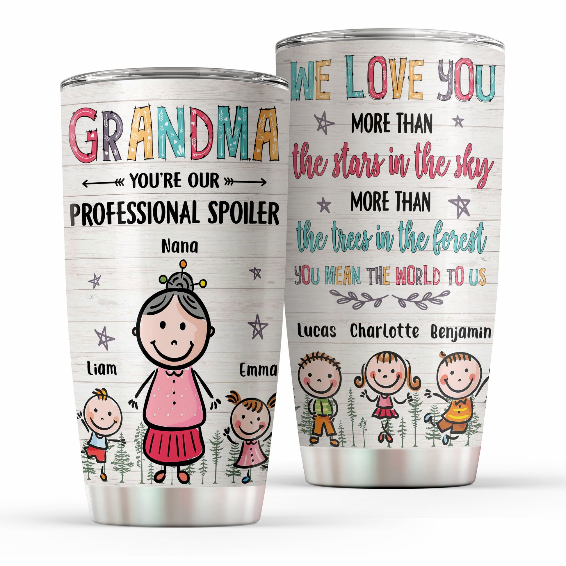 So Glad You're My Grandma Personalized Stainless Insulated Wine Cup