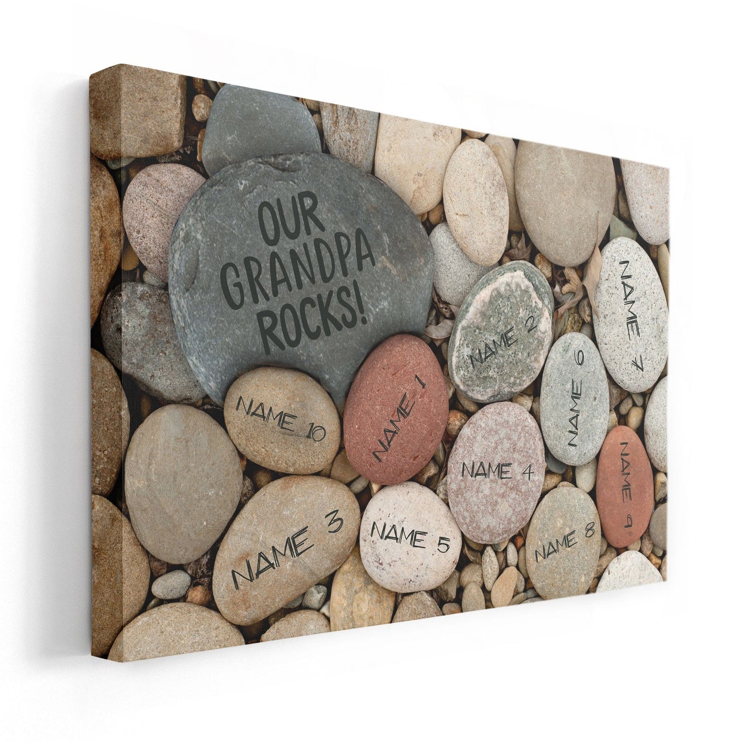 Our Grandpa/Grandma Rocks, Family Custom Canvas/Poster, Gift For Grandparents-Macorner