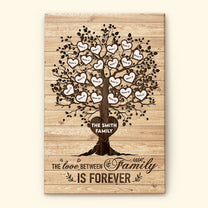 The Love Between Family Is Forever - Personalized Poster/Wrapped Canvas - Christmas Gift For Your Family
