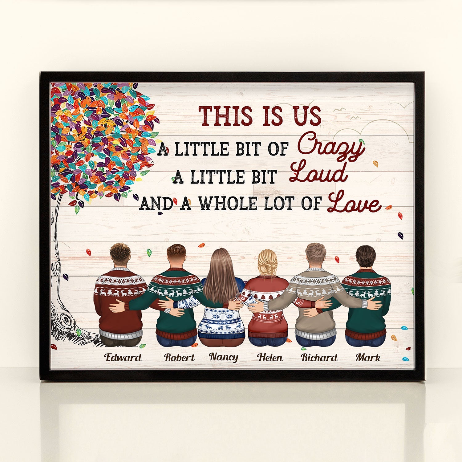 First My Brothers & Sisters, Forever My Friends - Personalized Poster - Family Hugging