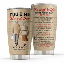 To My Wife Thank You For Being My One And Only, Family Custom Tumbler, Gift For Wife-Macorner