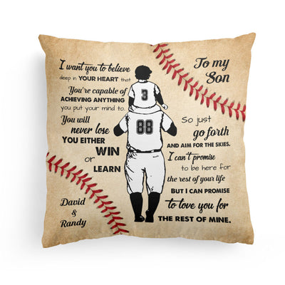 I Love You For The Rest Of My Life, Family Custom Pillow (Insert Included), Gift For Your Sons