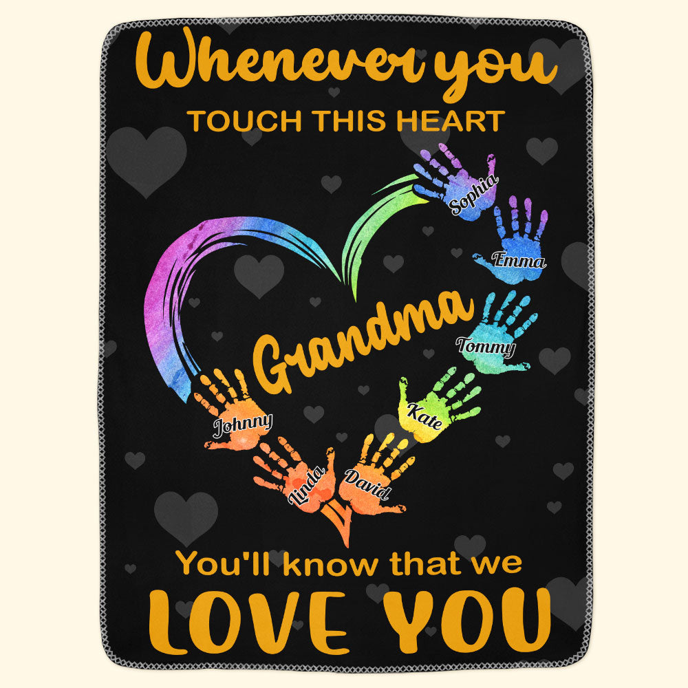 Whenever You Touch This Heart - Personalized Blanket