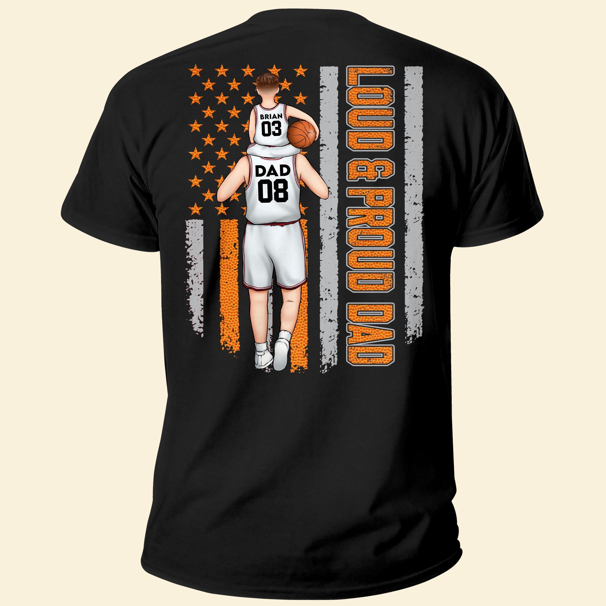 Father's Day Gifts, Basketball Dad - Personalized Back Printed Shirt