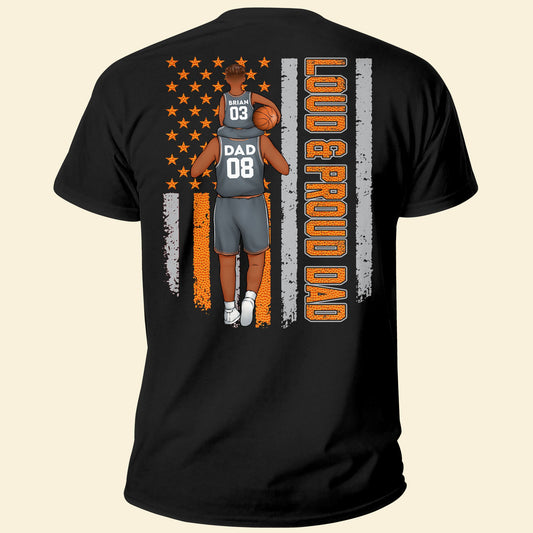 Basketball Dad - Personalized Back Printed Shirt