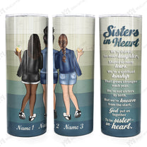 Sisters In Heart Skinny Tumbler-Macorner