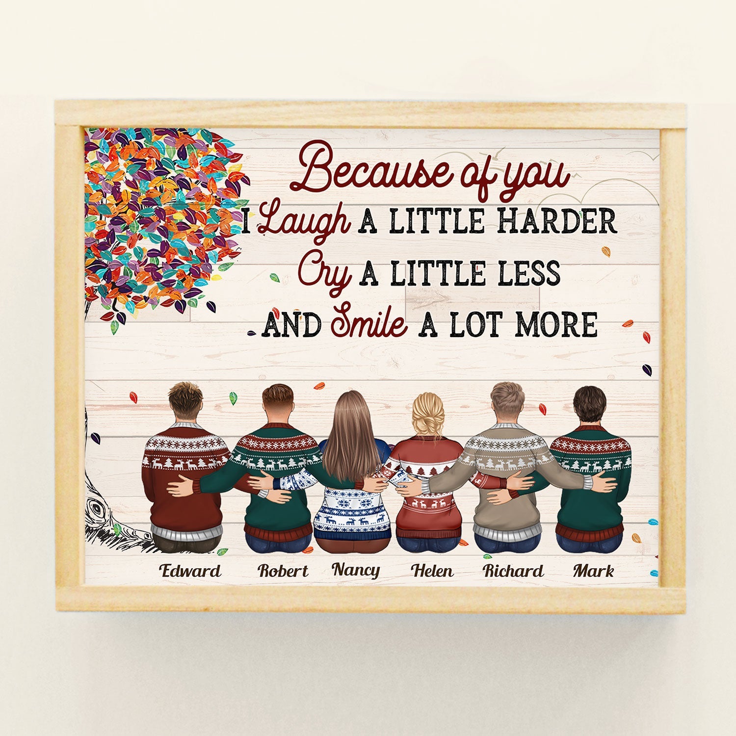 First My Brothers & Sisters, Forever My Friends - Personalized Poster - Family Hugging