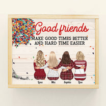 Best Friends Are Hard To Find The Bests Are Already Mine - Personalized Poster - Christmas Gift For Friends, Besties - Family Hugging