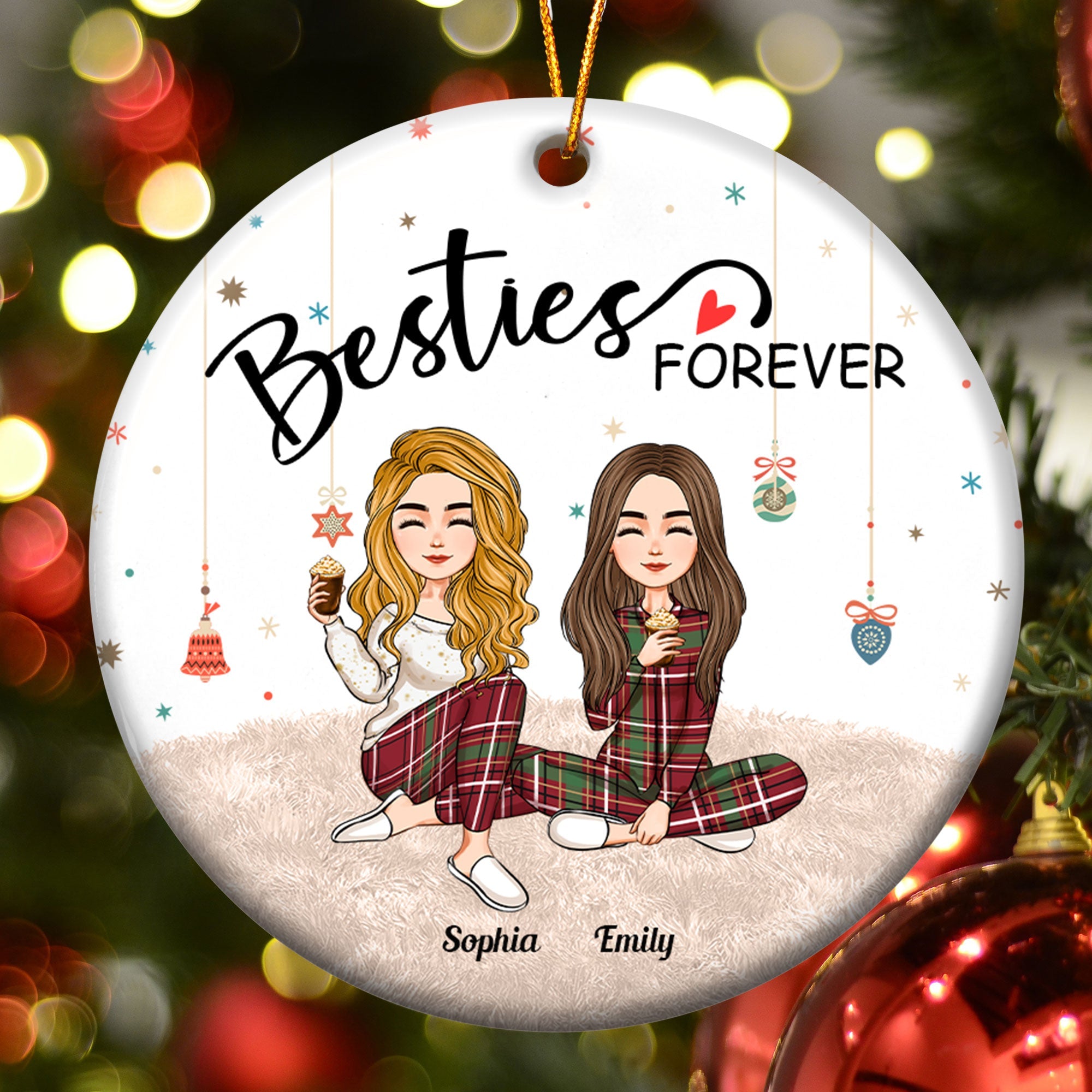 Besties Forever - Personalized Friends Ornament